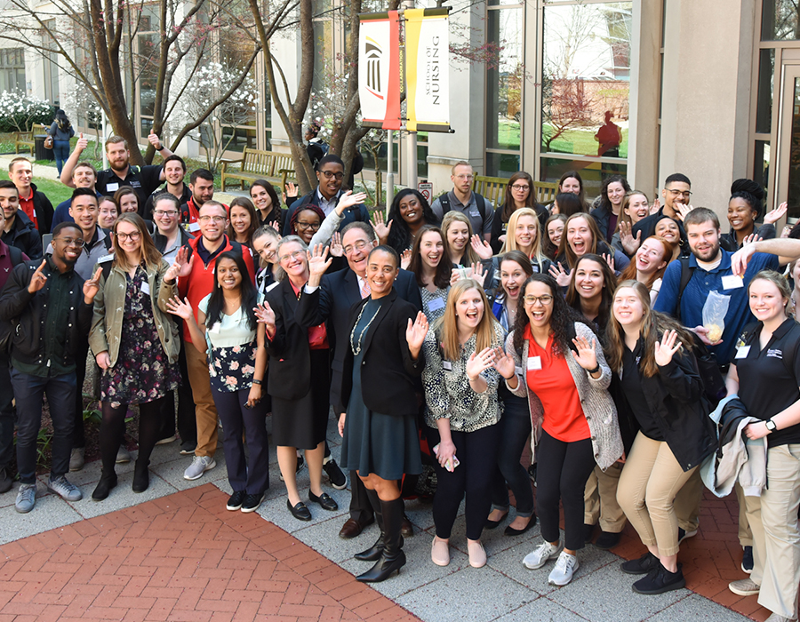 Students Waving at IPE Day 2019